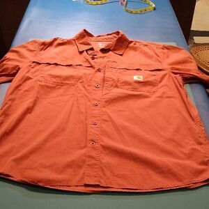 Carhartt Men's XL Relaxed Fit Cotton Blend Red  Short Sleeve Shirt